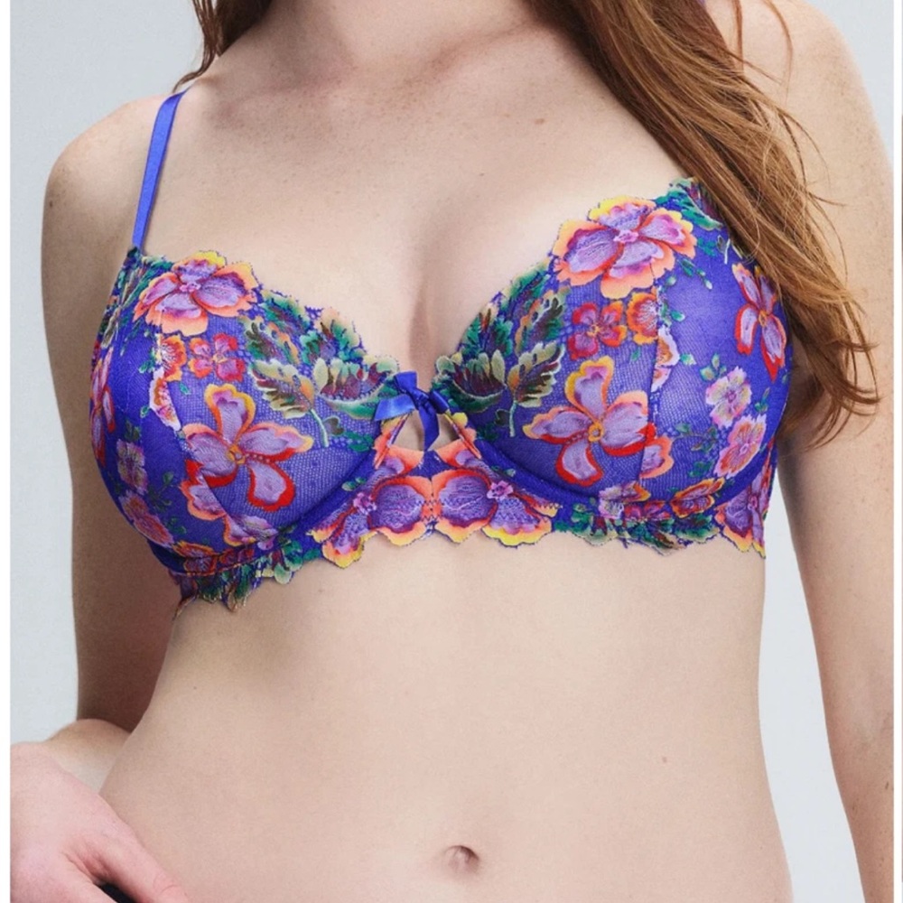 Savage X Fenty Sunchaser Lace Unlined Plunge Bra 32C